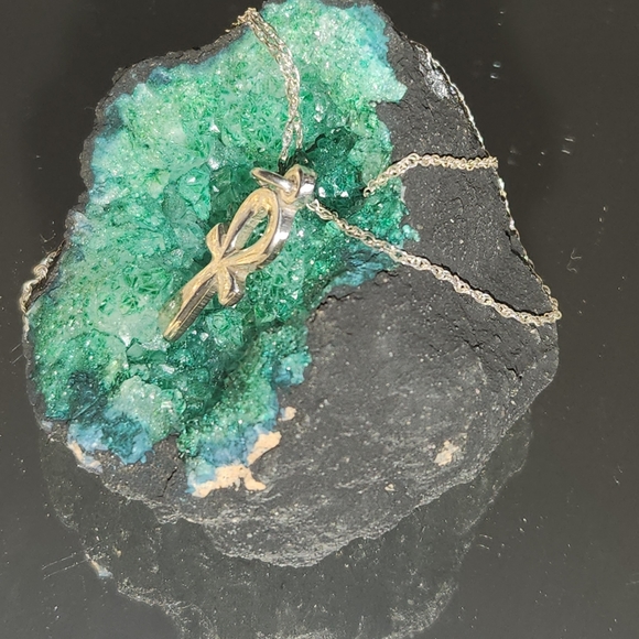 Women's 925 Egyptian Ankh Necklace on 925 20" Twisted Chain. - Picture 5 of 5